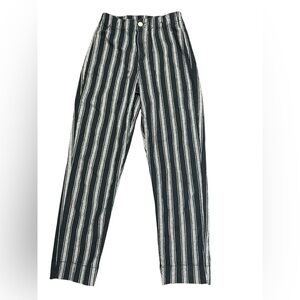 Brandy Melville (John Galt) Tilden Striped Black w White Pants 100% Cotton